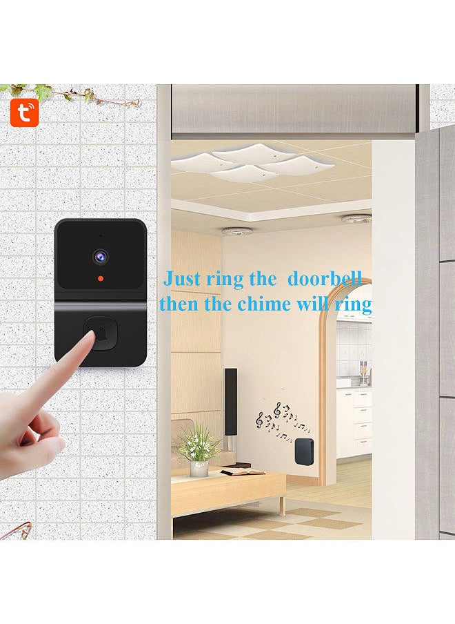 TUYA Smart Video Doorbell Wireless HD Camera PIR Motion Detection IR Alarm Security Door Bell Wi-Fi Intercom For Home Apartment