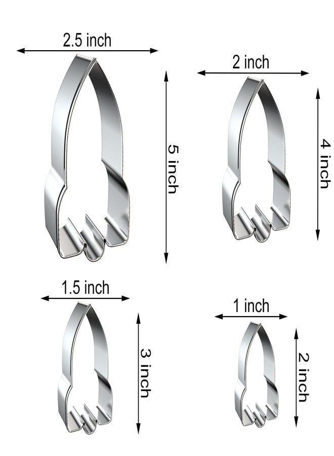 QAAQS Rocket Cookie Cutter Set Large - 5 Inch, 4 Inch, 3 Inch, 2 Inch - 4 Piece Space Cookie Cutters Shapes Molds - Stainless Steel - Image 2