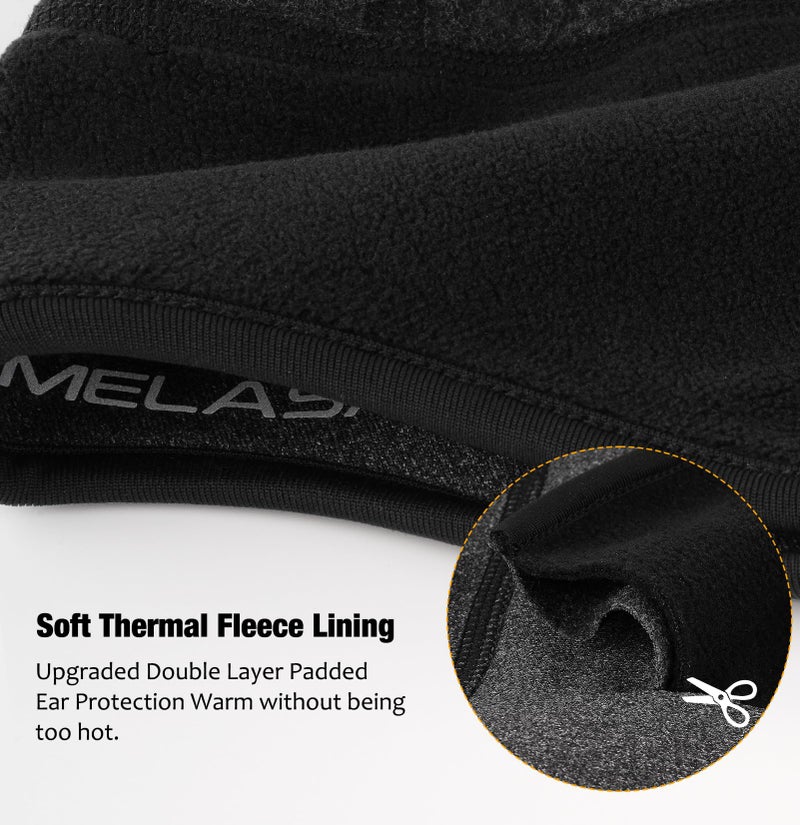 MELASA Winter Helmet Liner Skull Cap for Men Women, Fleece Lined Warm Cycling Cap with Glasses Holes, Thermal Hat Beanie for Running Cycling Motorcycle(Violet Blue) - Image 2