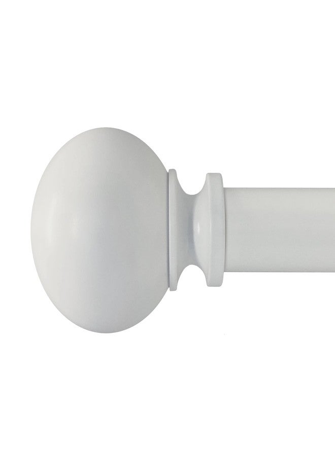 Decopolitan Easy Install No Drill Curtain Rod Set 36-72", White - Image 1