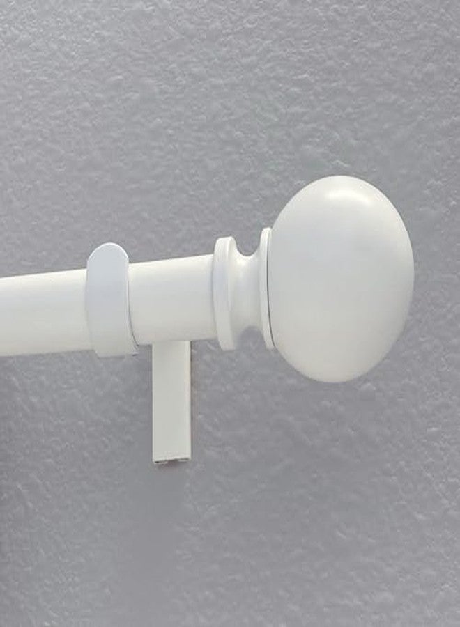 Decopolitan Easy Install No Drill Curtain Rod Set 36-72", White - Image 4