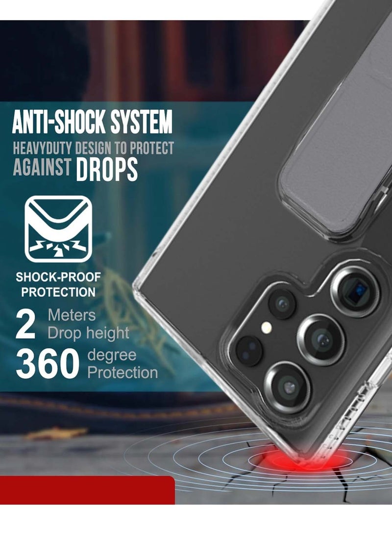 دبليو تيك غطاء غطاء وسادة هوائي سامسونج جالاكسي S25 الترا 2025 TPU - شفاف / رمادي - Image 4