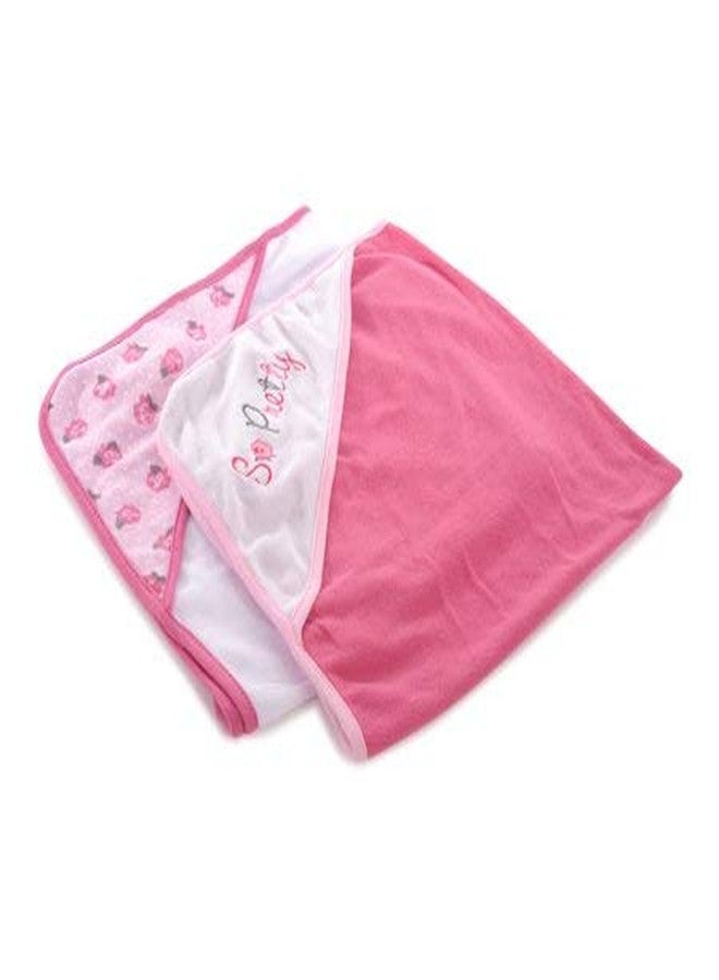 Mummamia Pure Mercerised Cotton Baby Hooded Towel Pack of 2 - Gift Pack (Snow Rose) - Image 2