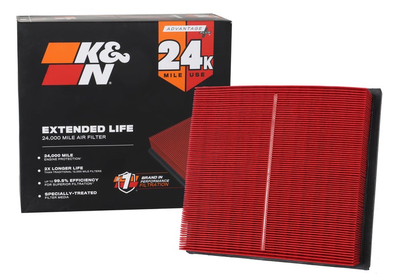 KN Engine Air Filter Extended Life 24000 Mile Replacement Air Filter Compatible with 20102021 ToyotaLexusMitsubishi Highlander RAV4 Sienna Avalon Camry KNX2443