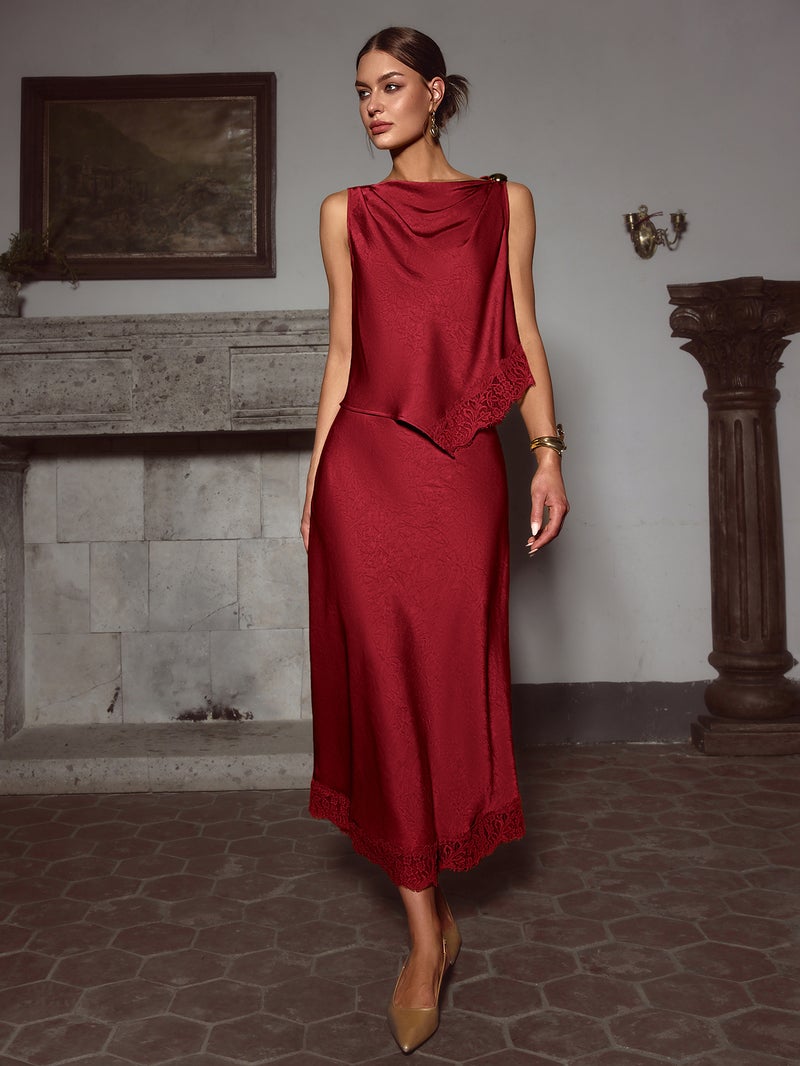 SIMPLEE Elegant Midi Dress for Women | Perfect for cocktail parties, holiday weddings, evening gowns, casual summer parties, and beach vacations. - Image 1