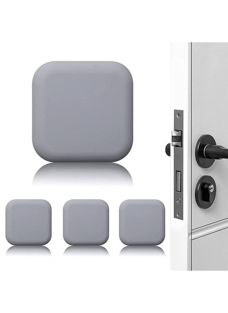 HASTHIP HASTHIP 4Pcs Door Wall Protectors SelfAdhesive Rubber Stop from Door Knobs Rubber Soft Reusable Rubber Wall Protectors Shield for Preventing Damage to Cabinet Handle Bed  - Image 1