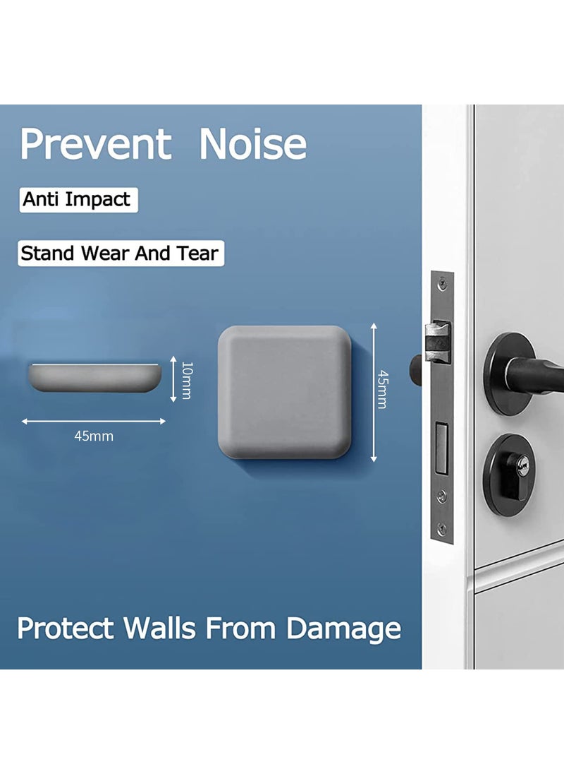 HASTHIP HASTHIP 4Pcs Door Wall Protectors SelfAdhesive Rubber Stop from Door Knobs Rubber Soft Reusable Rubber Wall Protectors Shield for Preventing Damage to Cabinet Handle Bed  - Image 2