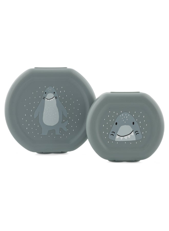 Trixie Snack Box With Clip - Set of 2 - Mr. Shark - Image 1