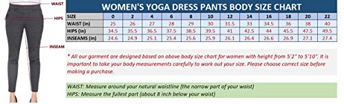 Marycrafts Women's Pull On Stretch Yoga Dress Business Work Pants 2 White - Image 2