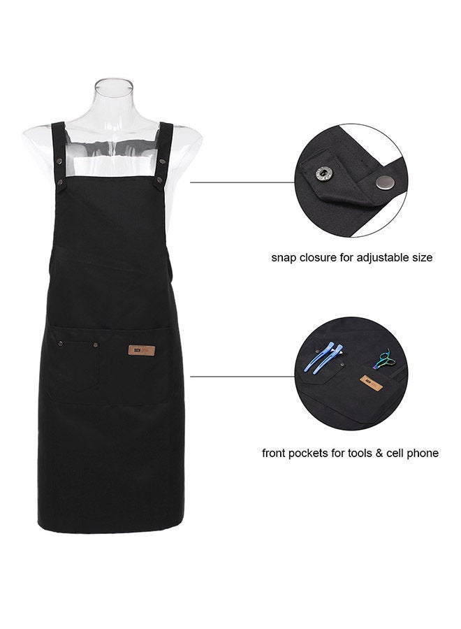 NIBEMINENT Professional Hairdressing Apron Black 0.168kg - Image 1