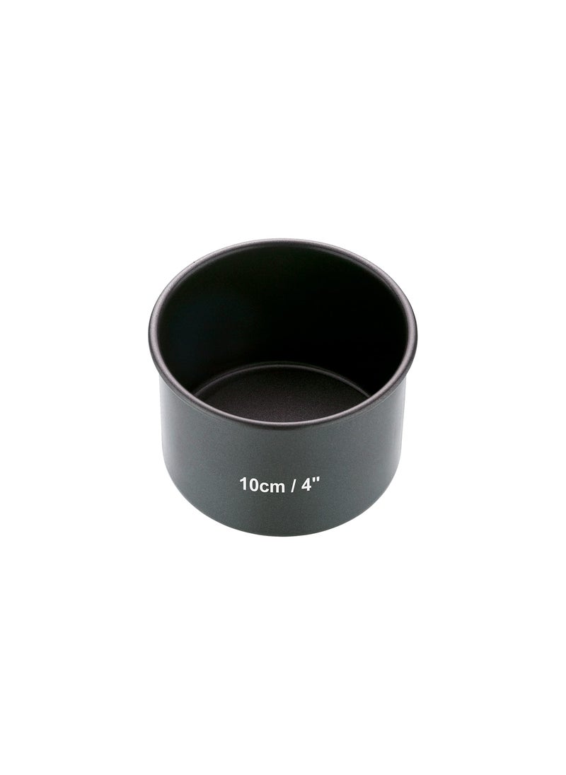 Master Class MasterClass KCMCHB30 10 cm Deep Cake Tin with PFOA Non Stick and Loose Bottom 1 mm Carbon Steel 4 Inch Mini Round Pan Grey 
