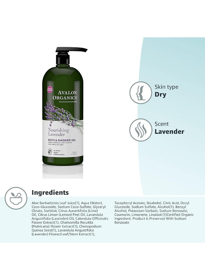 Avalon Organics Lavender Shower Gel 946ml - Image 4