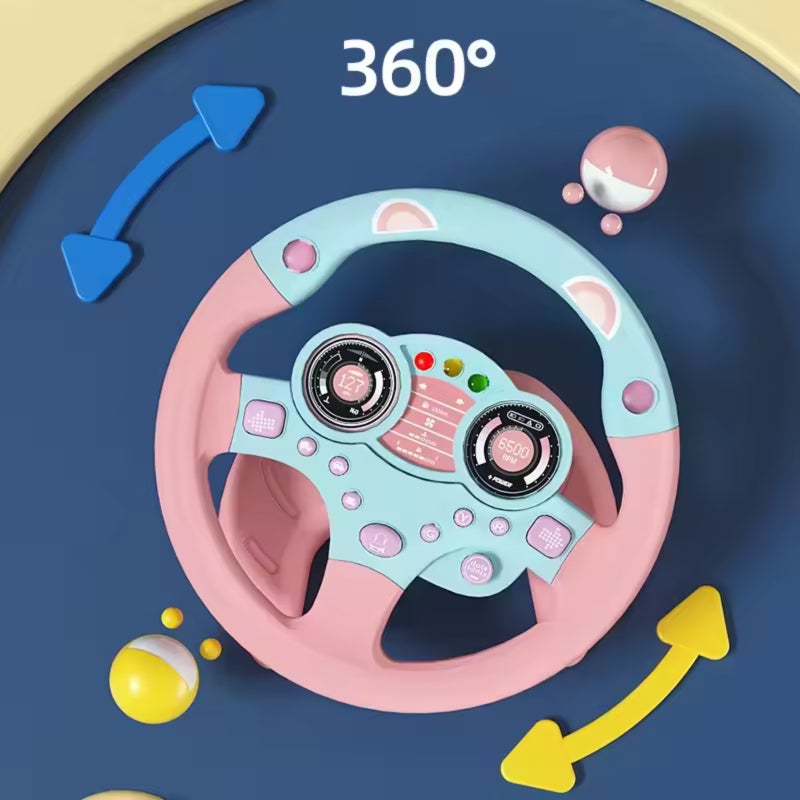Music light co-pilot child steering wheel toy - Image 3
