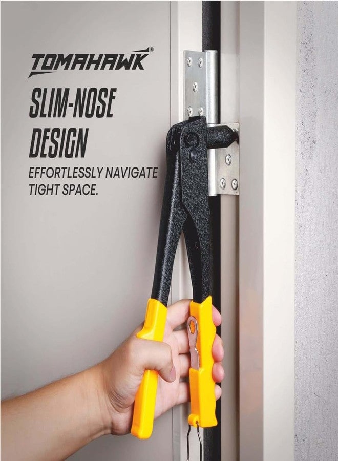 TOMAHAWK® Heavy Duty Riveter Set with 4 Nozzles & Anti-Corrosion Properties Ideal for Joining & Fabrication Metals Sheet, Leather & Plastic Parts - Image 4