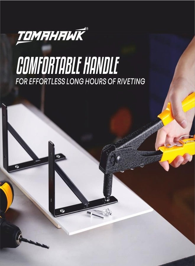 TOMAHAWK® Heavy Duty Riveter Set with 4 Nozzles & Anti-Corrosion Properties Ideal for Joining & Fabrication Metals Sheet, Leather & Plastic Parts - Image 5