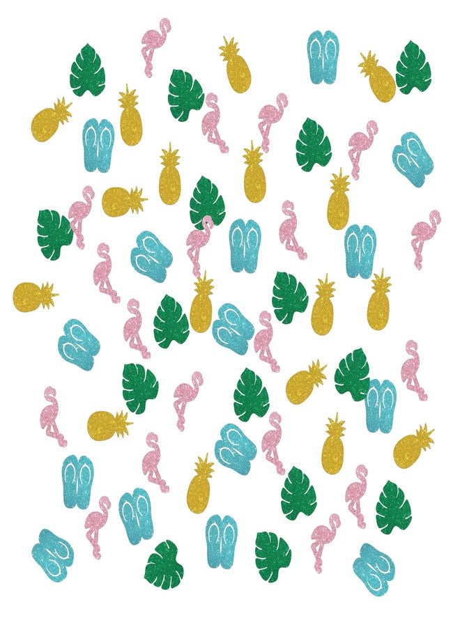 INNORU Tropical Hawaii Luau Confetti Glitter, Summer Party Table Decor, Baby Shower Paper Scatter, Birthday Wedding Graduation Retirement Party Table Decorations, 120pcs - Image 1