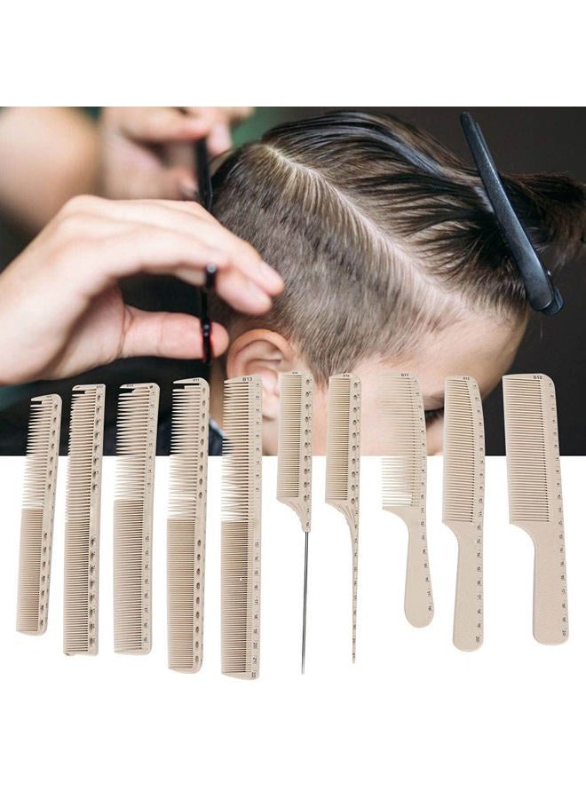 yuyte Hair Cutting Comb, 10Pcs Professional Hairdressing Comb Barber Hair Styling Cutting Comb with Measure Scale - Image 5