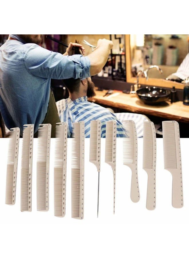 yuyte Hair Cutting Comb, 10Pcs Professional Hairdressing Comb Barber Hair Styling Cutting Comb with Measure Scale - Image 4
