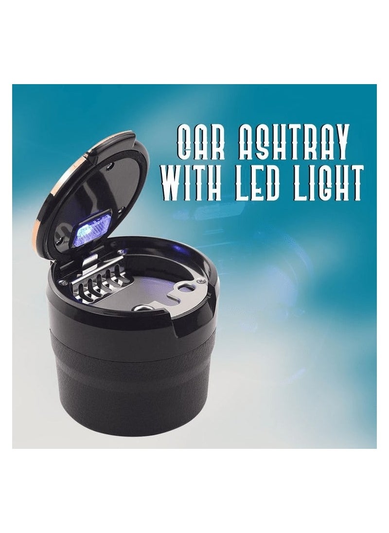 Generic - Car Ashtray With LED Lights With Lid Odor-Free Leak-Proof Easy to Clean  Compact Design for Car Interior - Image 1