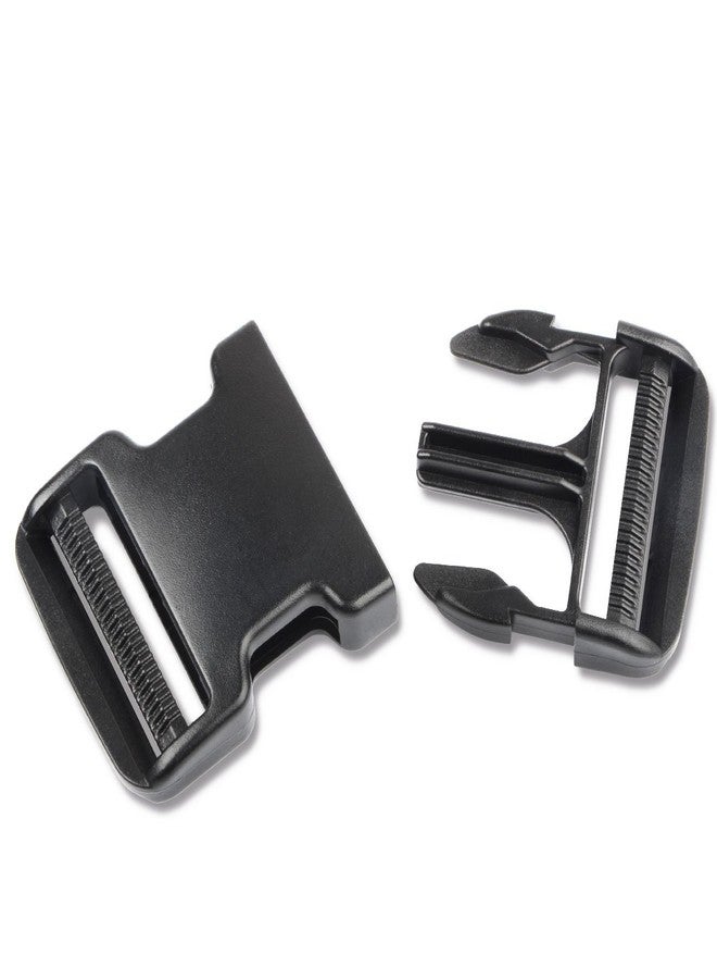 DYZD Premium 50mm Flat Dual Adjustable Side Release Buckles (4PCS, Black) - Image 3