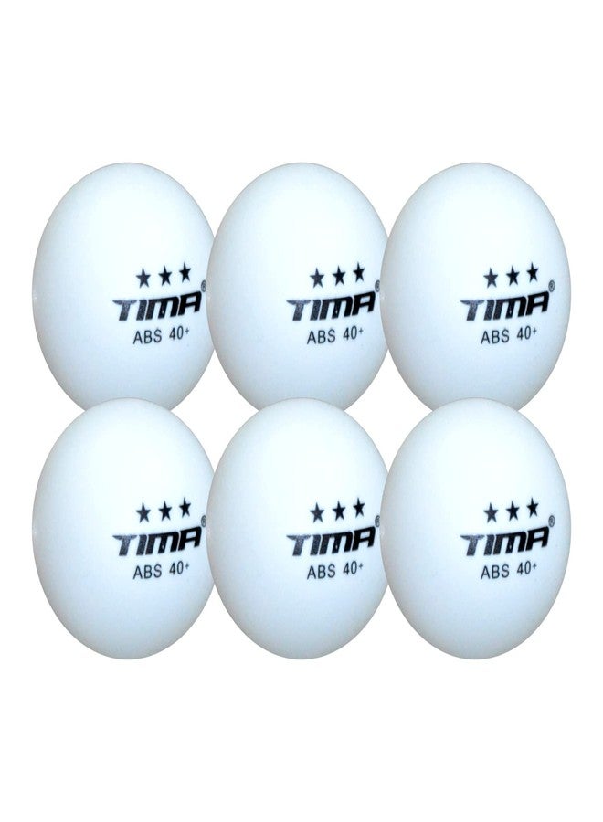 TIMA Superb 3 Star ABS Plastic 40 Table Tennis Ball (6 Pc), White - Image 2