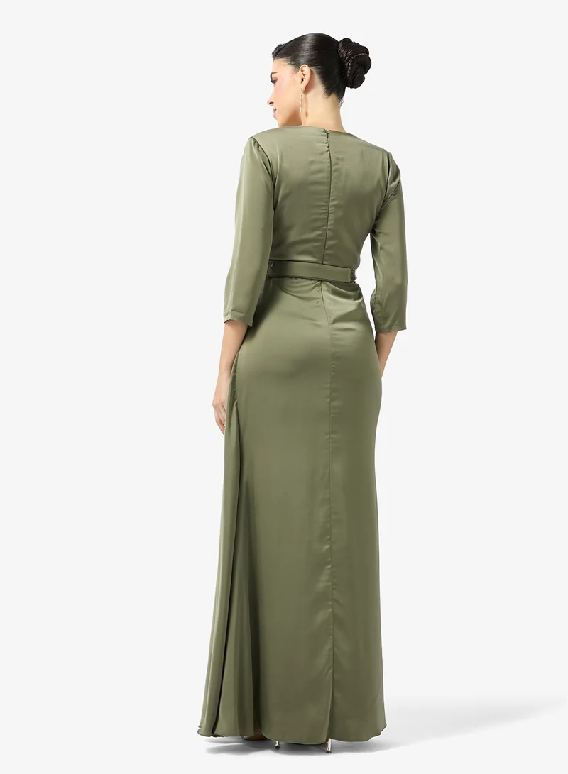 Namshi x Draped A Line Evening Gown