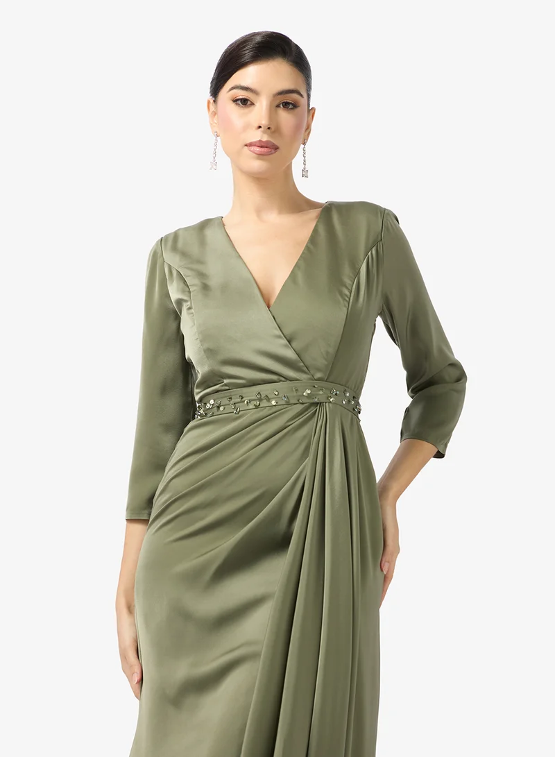 Namshi x  Draped A Line Evening Gown for Women | Best Price UAE