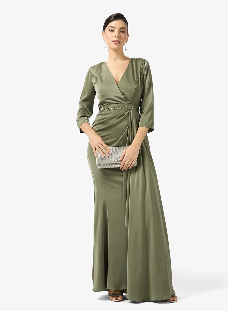 Namshi x  Draped A Line Evening Gown for Women | Best Price UAE