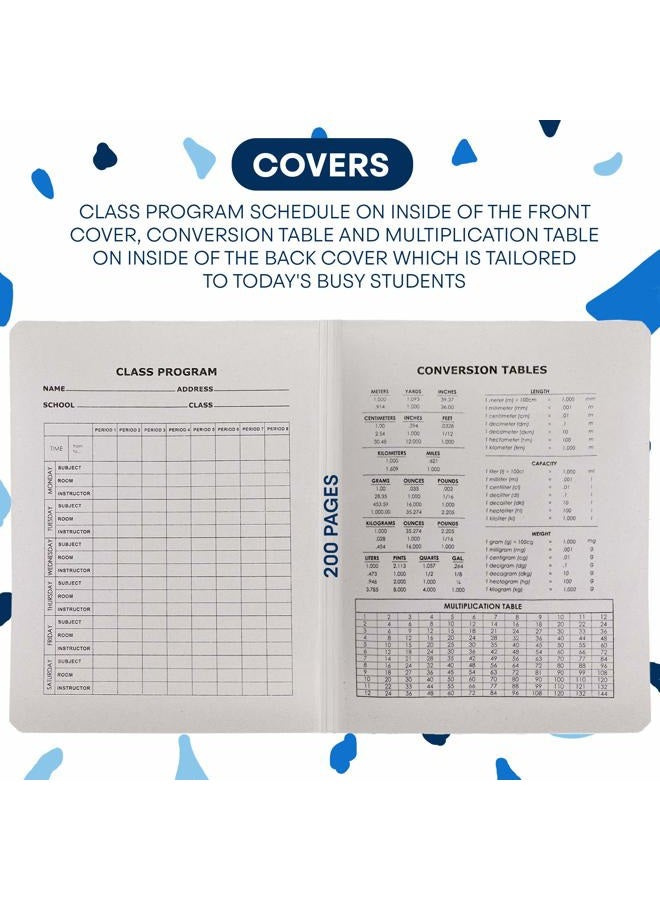 Emraw Black & White Marble Style Cover Composition Book with 100 Sheets of Wide Ruled White Paper (4 Pack) - Image 3