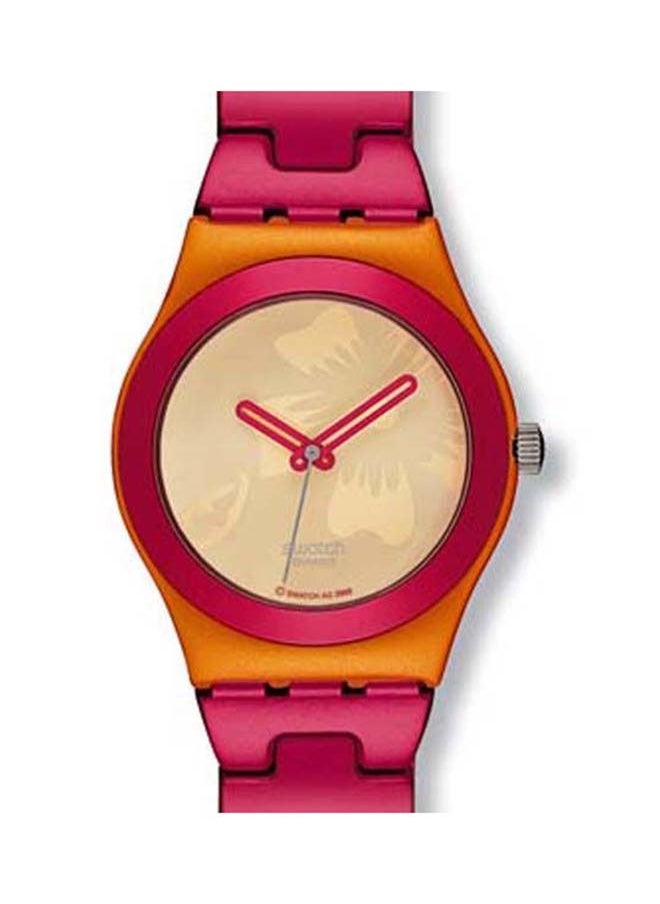 Swatch - Women Red Paw Paw Quartz Movement Water Resistant Wrist Watch - 36 Mm - Image 1