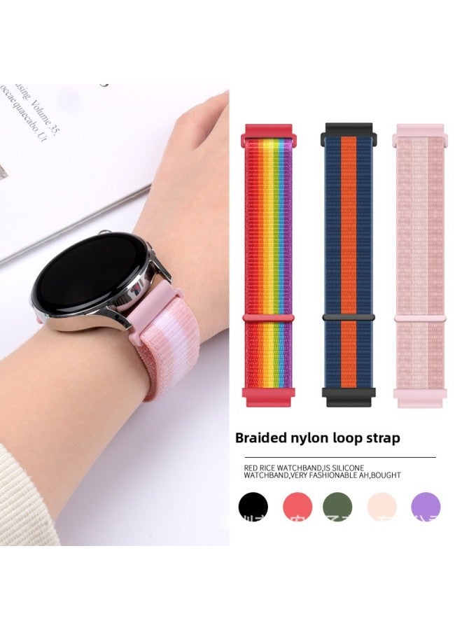 For Huawei Watch3 Watch Band GT2 Nylon Loop Wristband 16/18/20/22mm Universal Samsung Bracelet-Color:Sea Shell Color-Specifications:Nylon Strap-20mm  - Image 4