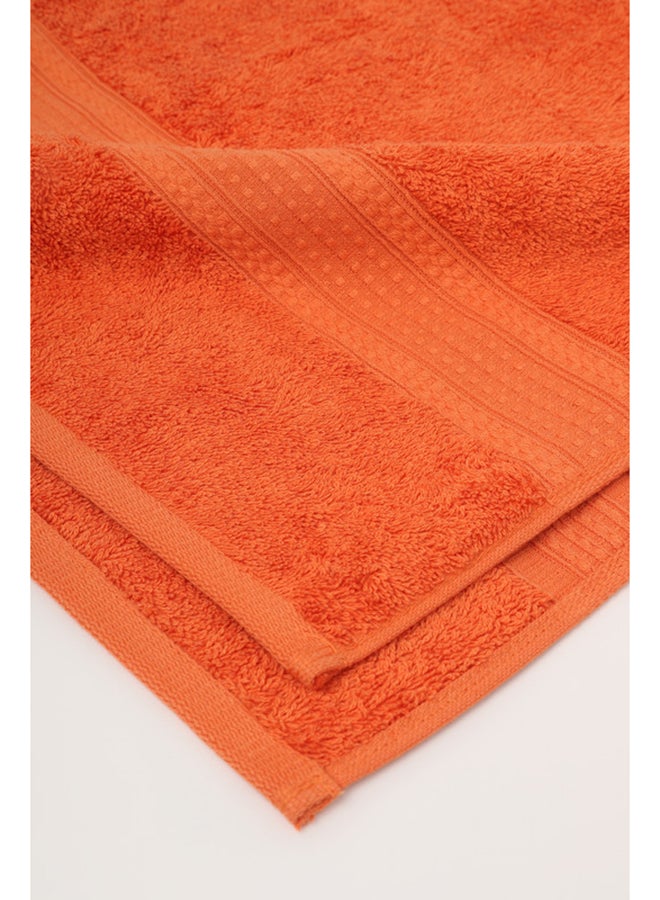 White Rose 4 Piece Bathroom Towel Set - BRIX - 500 GSM - 100% Cotton Terry - 2 Bath Towel 70X140 cm & 2 Hand Towel 50x90 cm-Premium Touch-Quick Dry - Super Absorbent-Orange - Image 3
