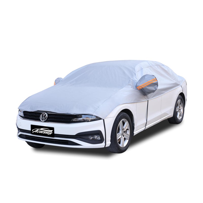 غطاء نصف سيارة مناسب للثلج لسيارات السيدان/الكوبيه المتوسطة/الصغيرة مثل Honda Civic Totota Corolla Porsche 911 إلخ. - Image 1
