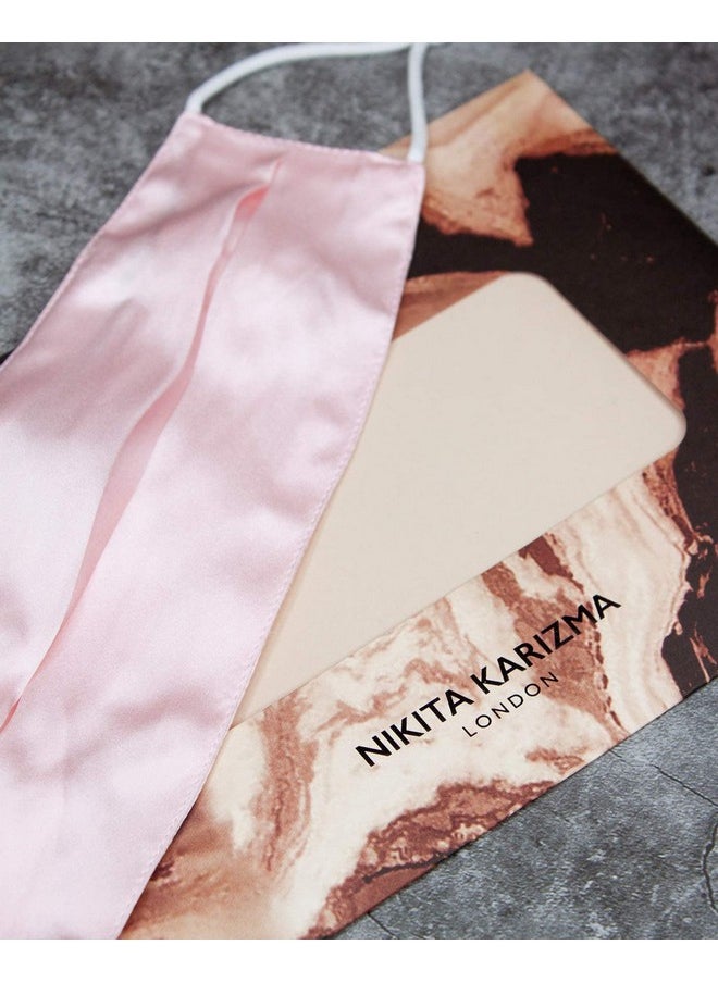KARIZMA - Beverly Hills Silk Face Mask. Pink Fashionable Designer Face Mask For Women. Washable Fabric Face Mask Reusable Facemask. 19 Momme Mulberry Silk Mask - Luxury Fashion Masks For Women - Image 1