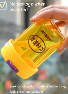 VUCATIN Kids Water Bottle Durable Plastic Water Bottle with Straw Leakproof Toddler Water Bottle Boys Girls Cute Water Cup for School Travel Outdoor Sports 300ml Comes with 4 Cute Stickers  - Image 4