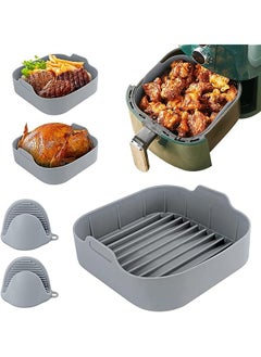 vesus Fryer Silicone Pot,Air Fryer Accessories with Two Oven Gloves,Replacement for Air Fryer Paper Liners,Reusable Silicone Air Fryer Pot,Dishwasher Safe  - Image 1