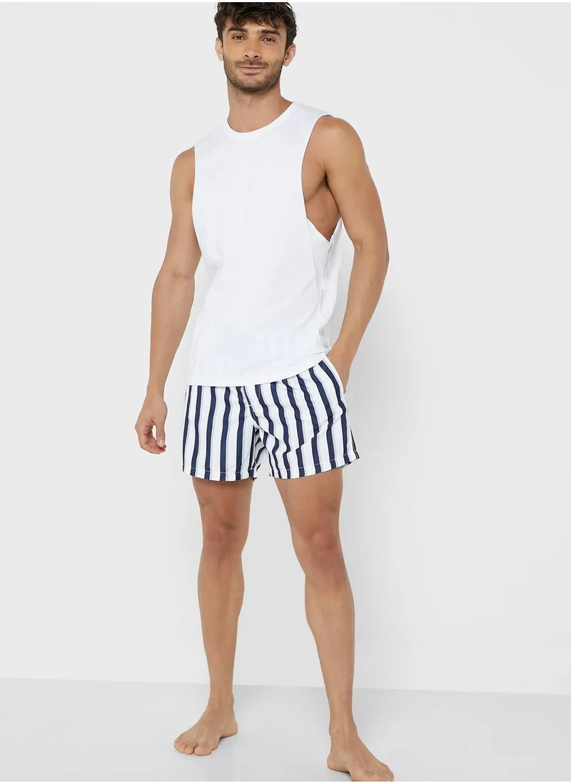 BRAVE SOUL Bravesoul MENS STRIPE PRINTED SWIMS