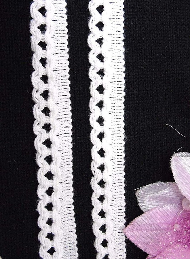 Mezin Cotton Mindi Gpo White Lace Border for Dress, Kurtis, Dupatta, Bag, Craft and Decorations(9 Mtr) - Image 1