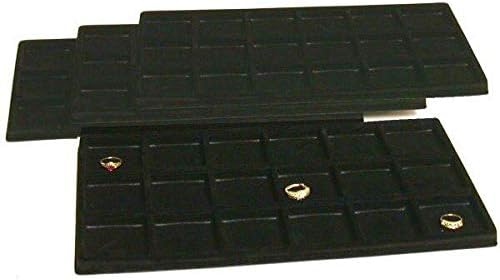 FindingKing 4 Black 18 Slot Coin Jewelry Showcase Display Tray Inserts - Image 3