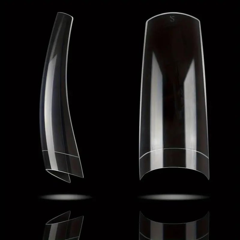 Boolavard Half Nail Tips 500PCS False Nails Tips 10 Sizes Soft Gel Artificial Tip Manicure for Art Salons and Home DIY Transparent 500Pcs