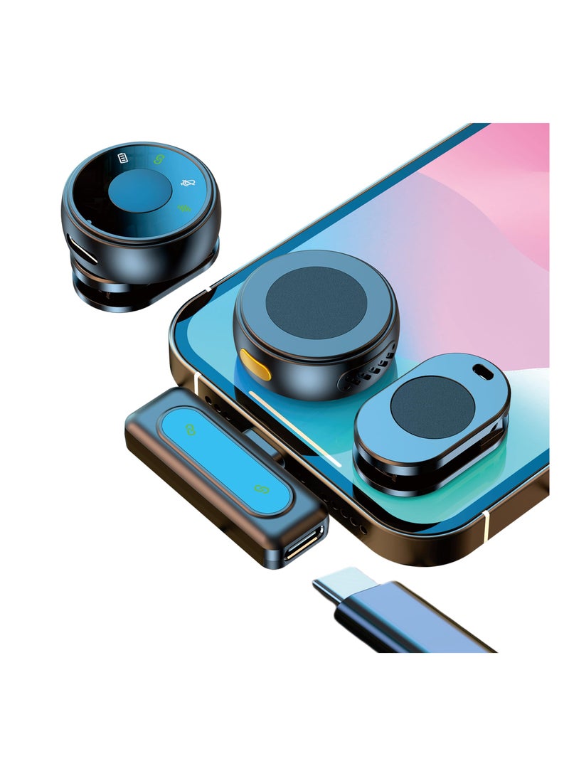 SYOSI Usb Microphone for iPhone 15, Mini Video Recording Microphone, Youtube Podcast Microphone, Content Creator Microphone, Vlogging Mic Wireless Lav Mic for TikTok, Live Stream, Facebook, Zoom - Image 1