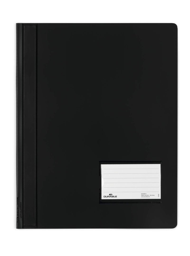 Durable Loose Leaf Binder A4+ Translucent | Tear-Resistant Plastic-Coated Filing Mechanism, File Folder A4 Binder with 90x57mm Label Window, Back Pocket, 100-Sheet Capacity—DURALUX - Image 1
