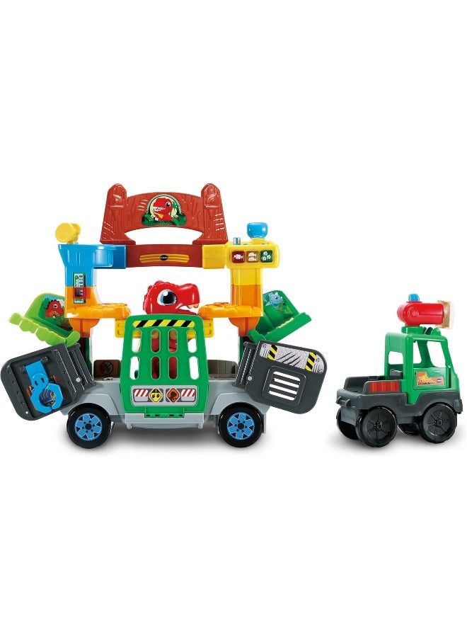 Toot-Toot Friends 2-In-1 Dinosaur Park, Interactive Toy With Lights, Sounds And Music, Dinosaur Truck Toy For Kids, Toy Truck Vehicle Set For Kids, Role-Play Toy For Boys And Girls Aged 1 Year +