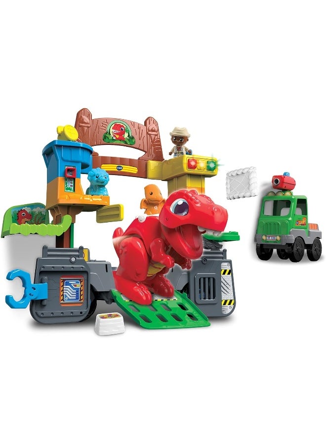 Toot-Toot Friends 2-In-1 Dinosaur Park, Interactive Toy With Lights, Sounds And Music, Dinosaur Truck Toy For Kids, Toy Truck Vehicle Set For Kids, Role-Play Toy For Boys And Girls Aged 1 Year +