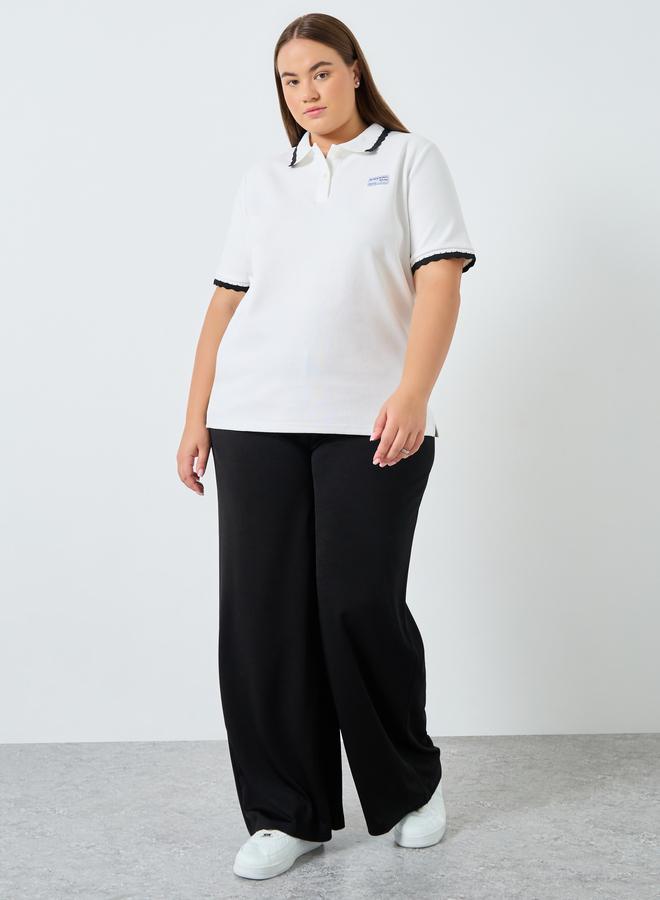 ستايلي بنطال بمقاس كبير وقصة أرجل واسعة - Image 1