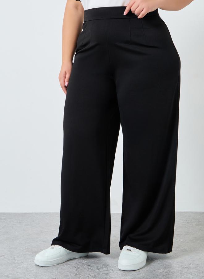 ستايلي بنطال بمقاس كبير وقصة أرجل واسعة - Image 2