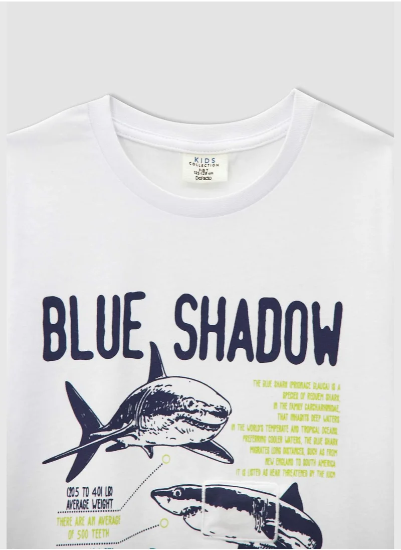 DeFacto Shark Print Short Sleeve T-Shirt