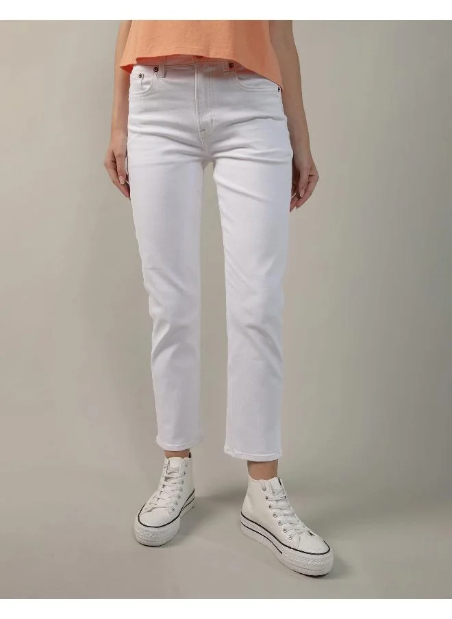 امريكان ايجل AE Stretch Super High-Waisted Ankle Straight Jean
