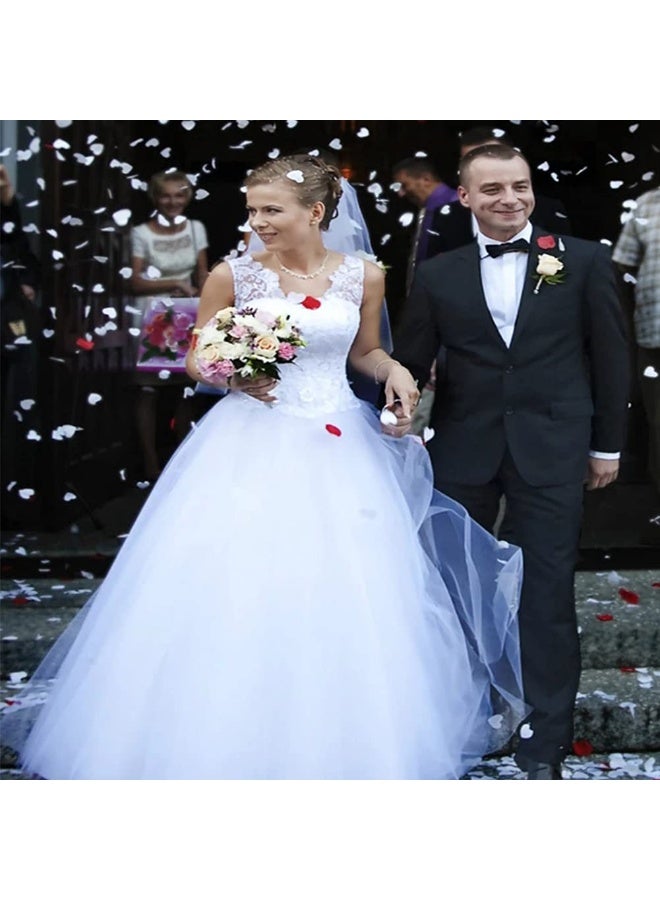 8000pcs Heart Shaped Biodegradable Wedding Confetti Paper Confetti for Anniversary, Birthday, Graduation, Wedding, Bridal Shower & Baby Shower Parties Decorations (White) - Image 4