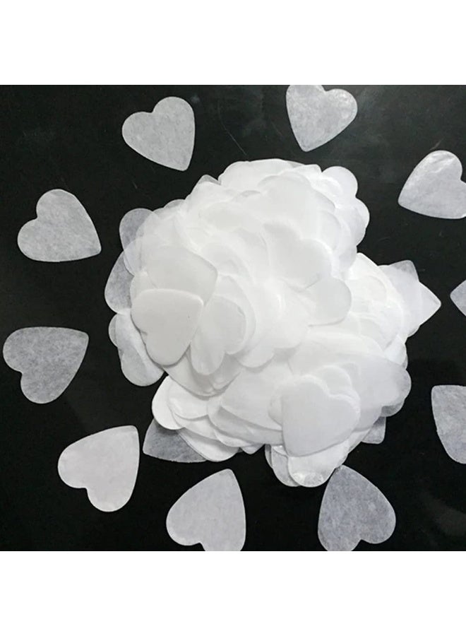 8000pcs Heart Shaped Biodegradable Wedding Confetti Paper Confetti for Anniversary, Birthday, Graduation, Wedding, Bridal Shower & Baby Shower Parties Decorations (White) - Image 2
